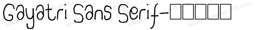 Gayatri Sans Serif字体转换